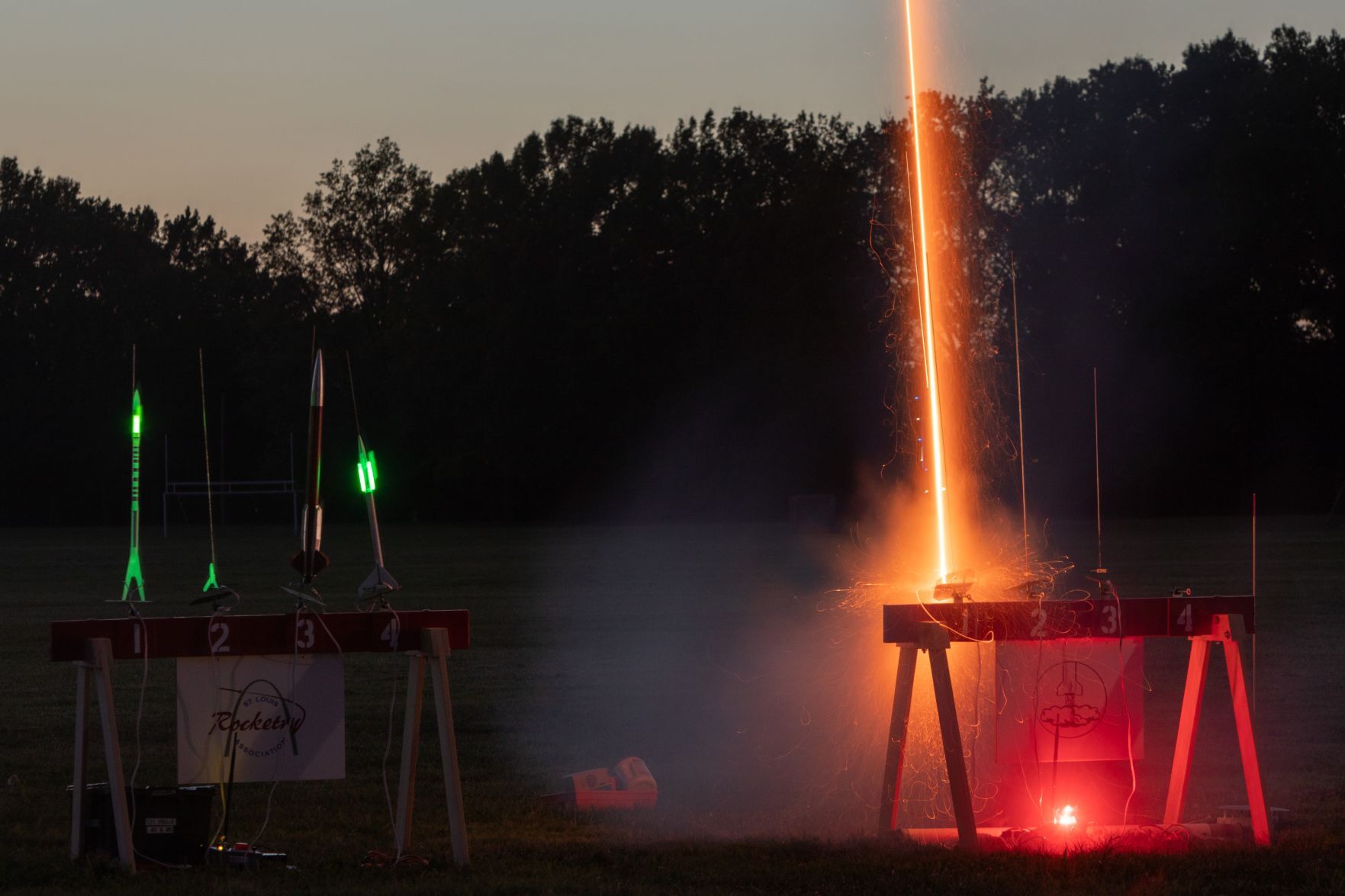 St. Louis Rocketry Association first night launch